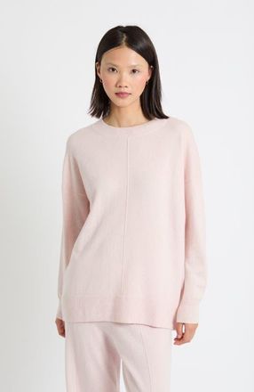 Chinti and Parker Wool-Cashmere Relaxed Slouchy Sweater in Pink Melange at Nordstrom, Size X-Large