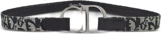 Dior 2003 Trotter canvas belt - women - Canvas/Leather - One Size - Black