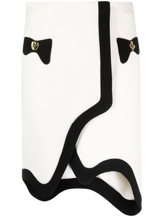 Moschino Gonna asimmetrica sartoriale - Bianco