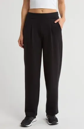 90 Degree by Reflex Boss Straight Leg Scuba Knit Pants in Black at Nordstrom Rack, Size X-Large
