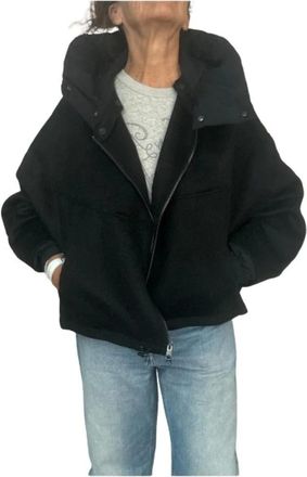 Aeronautica Giacca Paletot in misto lana con cappuccio rimovibile - - Jackets - Donna - Nero - XS