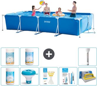 Intex Piscina Con Estructura Rectangular - 450x220x84 Cm - 7-piezas S43204
