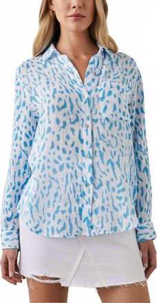 Rails Ellis Shirt In Teal Cheetah