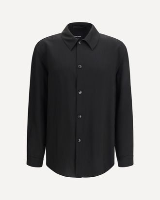 Giorgio Armani Chevron viscose twill Shirt Male 50