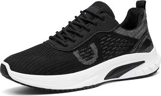 Generic Sneakers for Men - Mens Breathable Mesh Running Shoes Lightweight Athletic Walking Sneakers Slip Comfortable Casual Gym Fitness Training Shoe Black