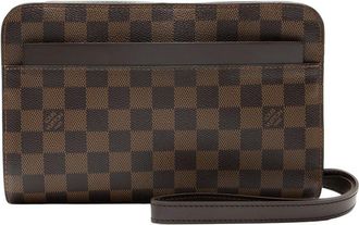 Louis Vuitton Brown Damier Ebene Saint Louis Clutch (Authentic Pre-Loved)