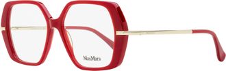Max Mara Womens Geometric Eyeglasses MM5175 066 Carmine Red 52mm