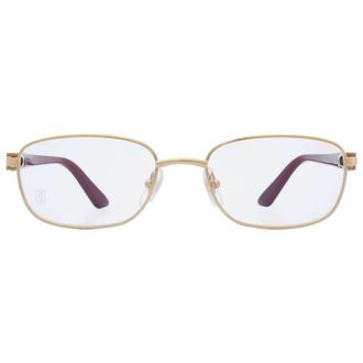 Cartier C Decor Demo Rectangular Ladies Eyeglasses CT0368O 003 52