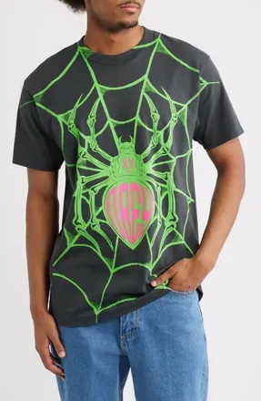 Obey Spider Graphic T-Shirt in Vintage Black at Nordstrom, Size X-Large