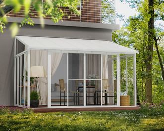 Canopia by Palram Chalet&jardin - Canopia Kit De Puerta Mosquitera Blanco Para P&eacute;rgola San Remo