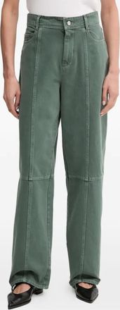 Stine Goya panelled-design jeans - women - Organic Cotton - 27 - Green