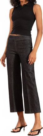 Avenue Montaigne Alex Pull On Jeans In Black Denim