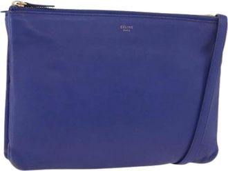 Celine Pre-owned Cross Body Bags, female, Blue, Size: ONE SIZE Pre-owned Vintage Shoulder Bag