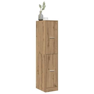 Berkfield Home Elegant Apothecary Cabinet Artisian Oak 30x41x144.5 cm Engineered Wood in Brown