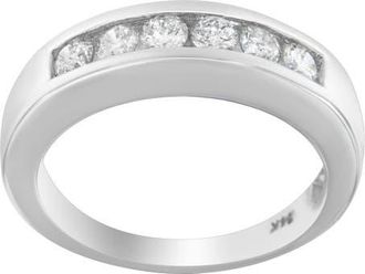 House of Brilliance 14K White Gold 3/4ct. TDW Diamond Channel Band Ring at Nordstrom, Size 7