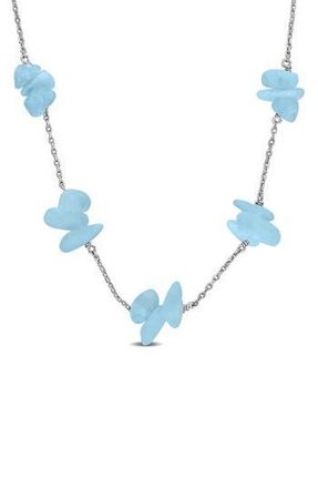 Delmar Gemstone Station Necklace in Blue at Nordstrom Rack