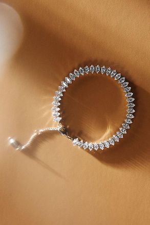 serefina Pointed Oval Tennis Bracelet
