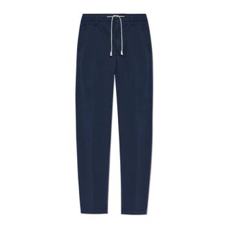 Eleventy Slim-fit Trousers, male, Blue, Size: W31 Drawstring Tapered Trousers