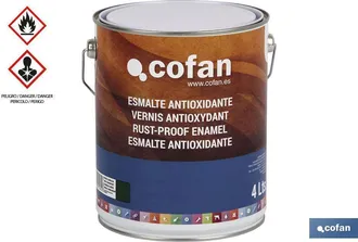 cofan Esmalte Antioxidante Blanco Brillo (4l), Esmalte Antioxidante En Color Blanco Brillo, Negro Brillo, Verde Carruaje Y Gris Plata. De F&aacute;cil Aplicaci&oacute;n S