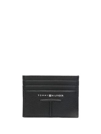 Tommy Hilfiger Pasjeshouder met logo-reli&euml;f - Zwart