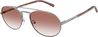 Emporio Armani Zonnebril Ea 2171 Stijl 30038D - Heren - Zonnebrillen - Grijs - 57 MM - Accessoires