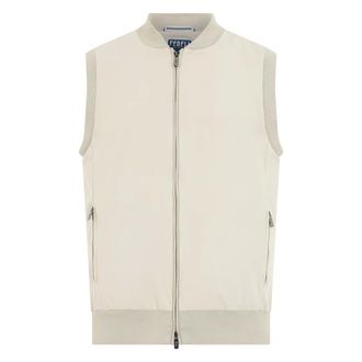 Fedeli Vests, male, Beige, Size: M Elegant Minimalist Vest