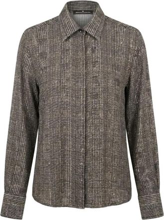 Ermanno Scervino Prince of Wales Check Shirt - Dames - Overhemden - Grijs - S - Overhemden