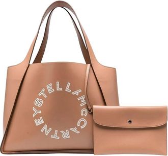 Stella McCartney Brown Logo Large Tote