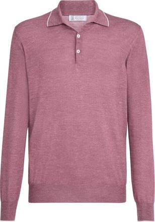 Brunello Cucinelli Lightweight knit Polo in Coral at Nordstrom, Size 52 It