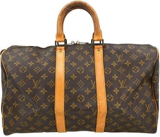 Louis Vuitton Pre-owned Weekend Bags, female, Brown, Size: ONE SIZE Pre-owned Monogram Keepall Duffle Bag