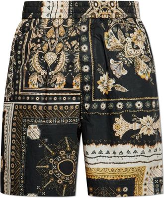 Isabel Marant Gregorian Shorts met Patroon - Heren - Korte Broeken - Veelkleurig - L - Katoen - Korte Broeken