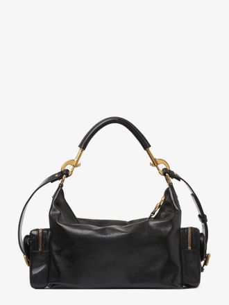Chlo&eacute; Womens Shoulder Bag Buffalo Leather Black