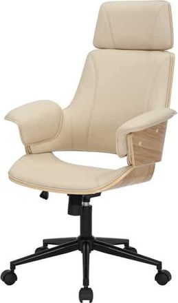 Global Interiors Design Bürostuhl Goals, Kunstleder Creme