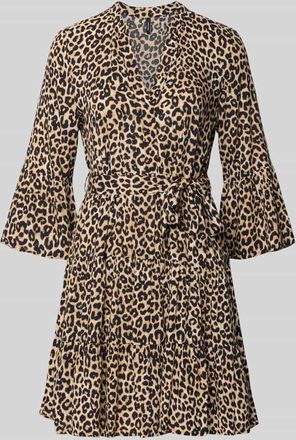 Vero Moda Tailliertes Tunikakleid aus reiner Viskose Modell MELBA in Mittelbraun, Gr&ouml;&szlig;e XL