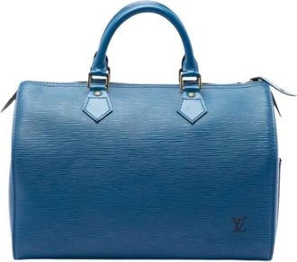 Louis Vuitton Pre-owned Speedy 35 - Dames - Vintage Handtas - Blauw - ONE Size - Leer - Vintage