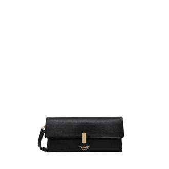Twinset Bolso Cruzado con Cierre Met&aacute;lico - Bags - Mujer - Negro - ONE SIZE