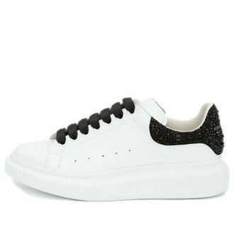 Alexander McQueen Oversized Sneaker White Jet Black Crystal 662654WIA4U9581