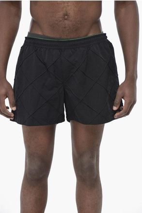 Bottega Veneta Nylon Quilted-Effect Boxer Swim Trunks size Xl