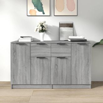Berkfield Home Sideboards 2 pcs Grey Sonoma 60x30x70 cm Engineered Wood | Size: 60 x 30 x 70 cm