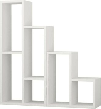 Dmora Estante Para Libros Dmart&iacute;, Estante De Oficina, Porta Libros M&oacute;vil, Biblioteca, 84x20h89 Cm, Blanco - Dmora