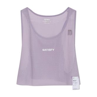 SATISFY Sleeveless Tops, female, Purple, Size: XS Space-O Top
