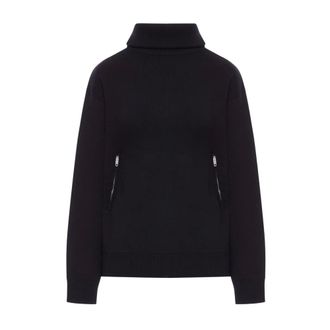 Balenciaga Turtlenecks, female, Black, Size: M Back-to-Front Sweater