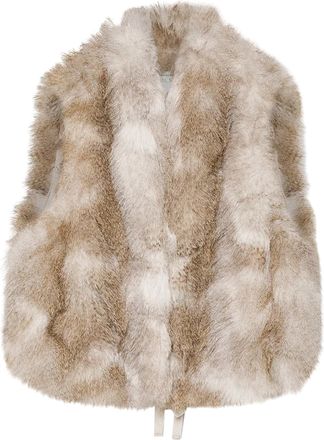 Forte_Forte Eco Siberian Husky Gradient Faux Fur Vest