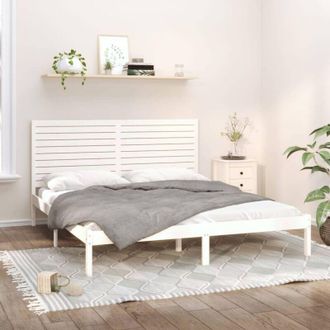 vidaXL Vidaxl - Bed Frame without Mattress White 180x200 cm Super King Solid Wood