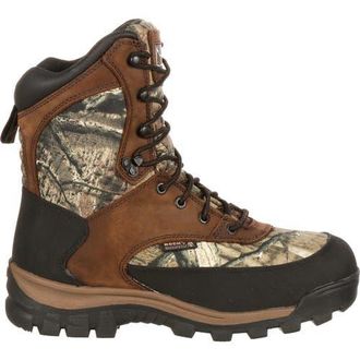 Rocky Waterproof 800G Insulated Outdoor Boot in Brown And Mossy Oak Brk Up Inf at Nordstrom, Size 10.5