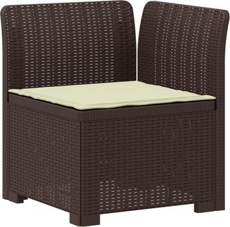 vidaXL Sill&oacute;n Individual De Jard&iacute;n Con Coj&iacute;n Apariencia De Ratan Pp Vidaxl