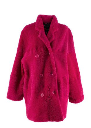 Each Other Pink Teddy Coat Size M