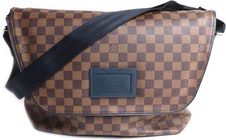 Louis Vuitton Brown Damier Canvas Leather Shoulder Bag (Pre-Owned)