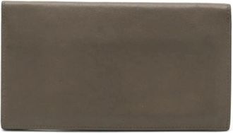 Herm&egrave;s Pre-owned Citizen Twill Leather Silk Long Wallet - Dames - Vintage Accessoires - Grijs - ONE Size - Leer - Vintage