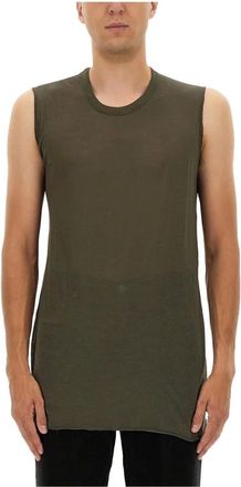 Rick Owens Canotta Basic Sleeveless Concordians - - Tops - Uomo - Verde - S